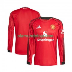 Camisola Manchester United Homem Equipamento Primeiro 2025-2026 Manga Comprida